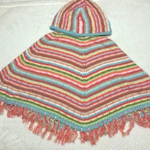 Multicolor poncho